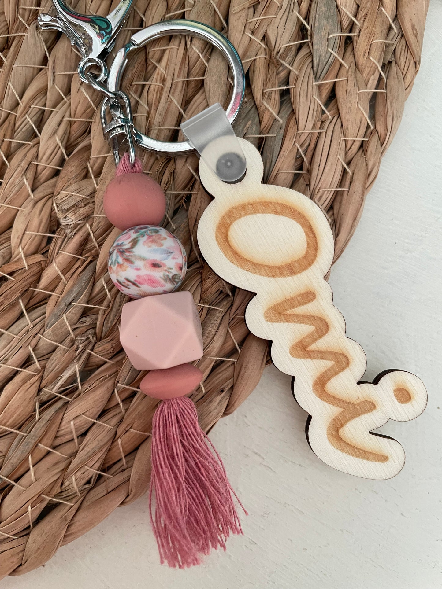 Sleutelhanger tag - Omi kwast