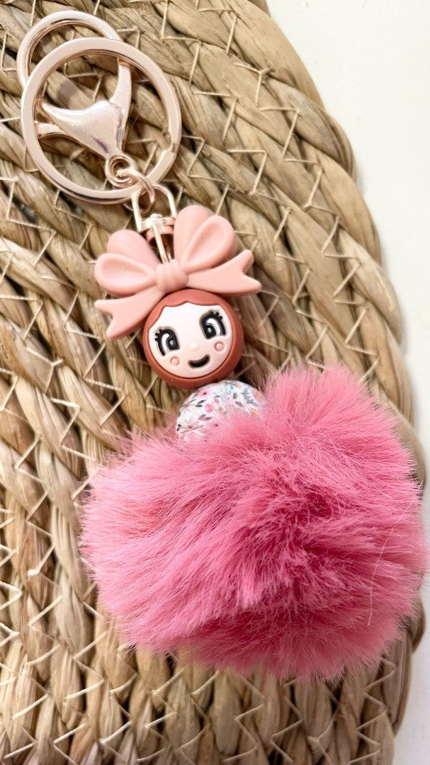 Gelukspopje met pompon - Blush
