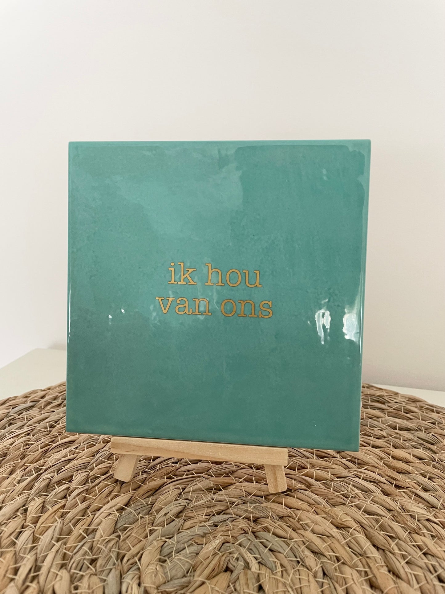 Tegeltje groen - Ik hou van ons
