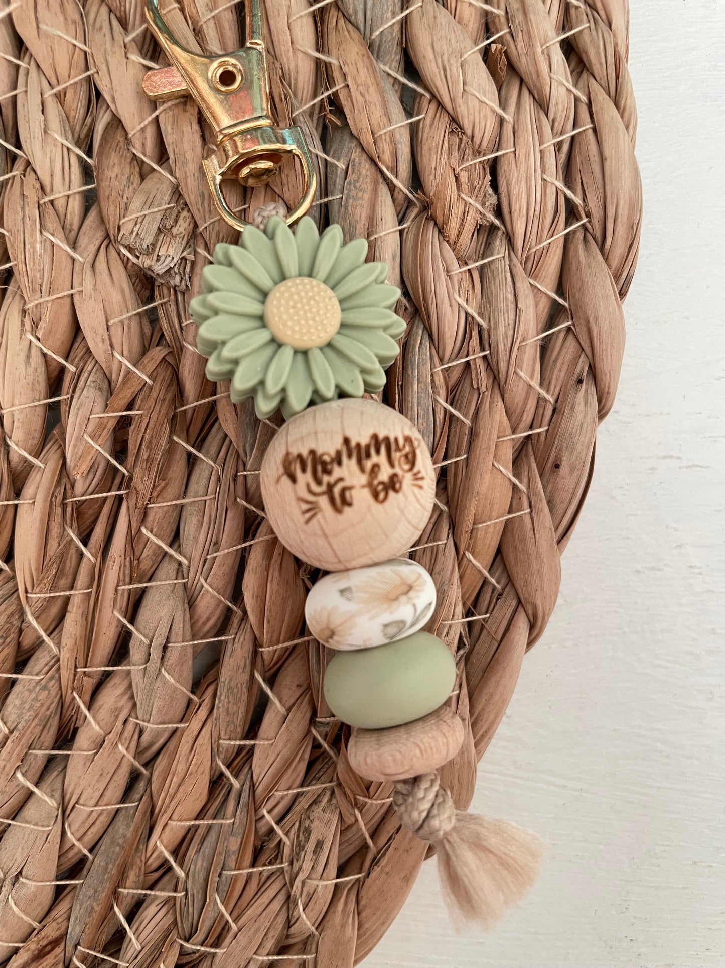 Sleutelhanger - Mommy to be groen