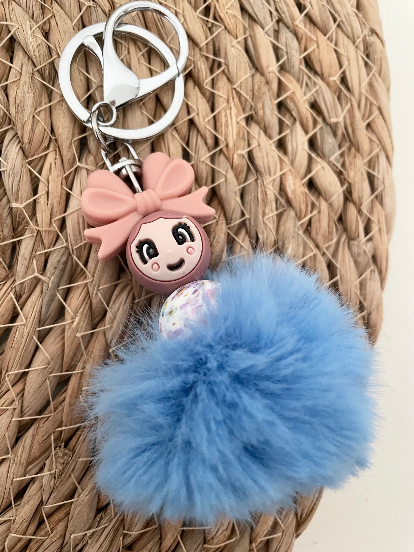 Gelukspopje met pompon - Blush