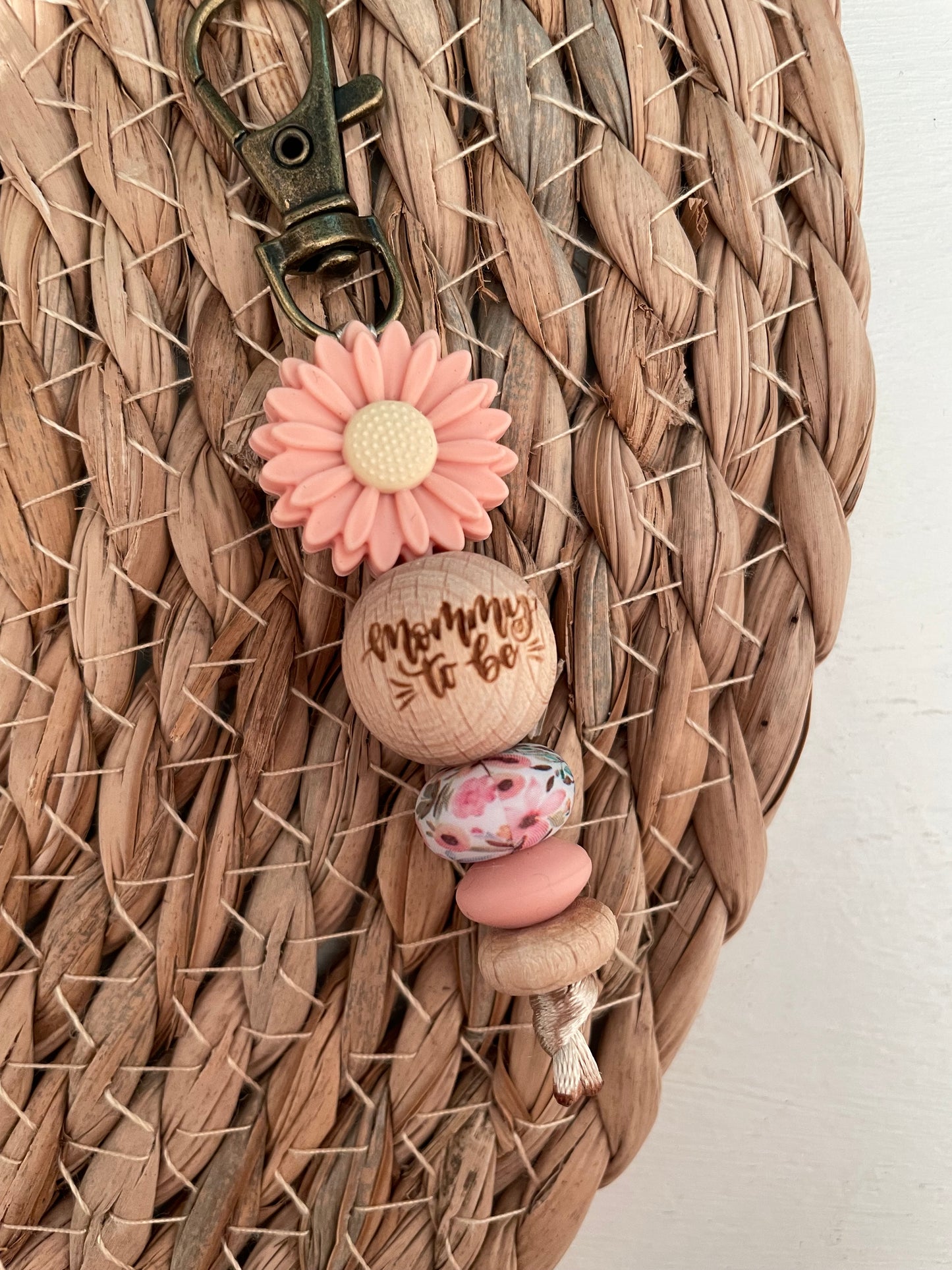 Sleutelhanger - Mommy to be roze
