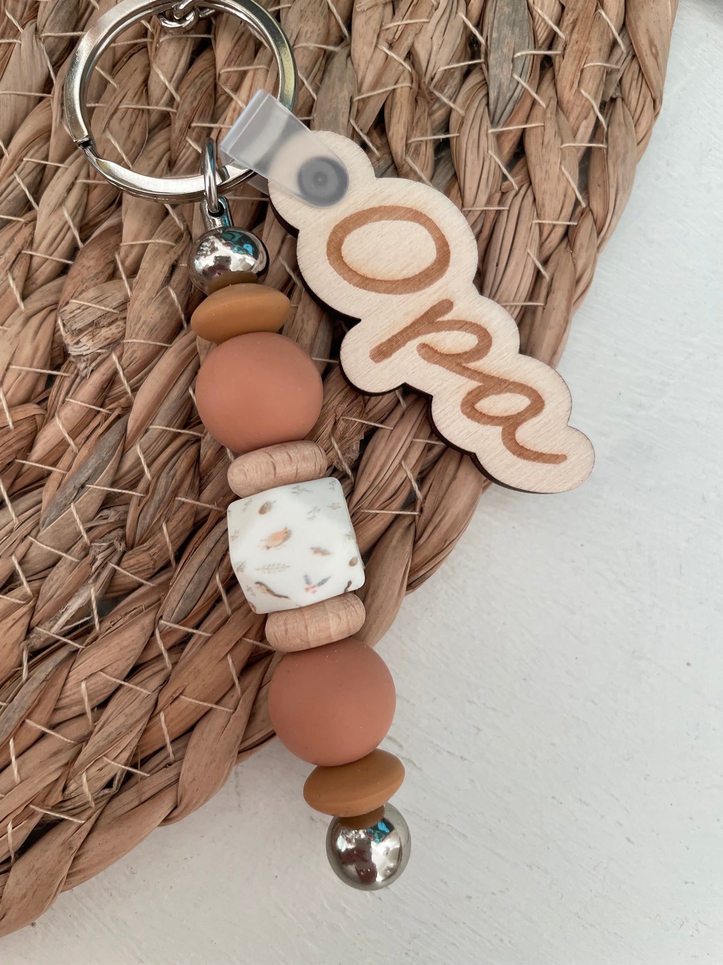 Sleutelhanger tag - Opa bruin