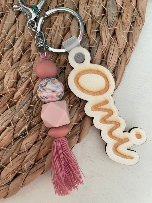 Sleutelhanger tag - Omi kwast