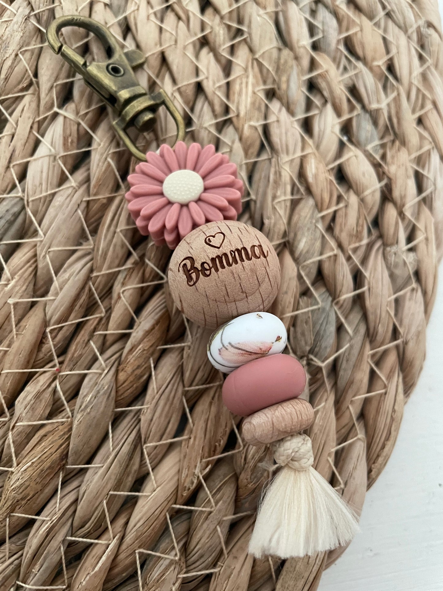 Sleutelhanger - Bomma oud roze