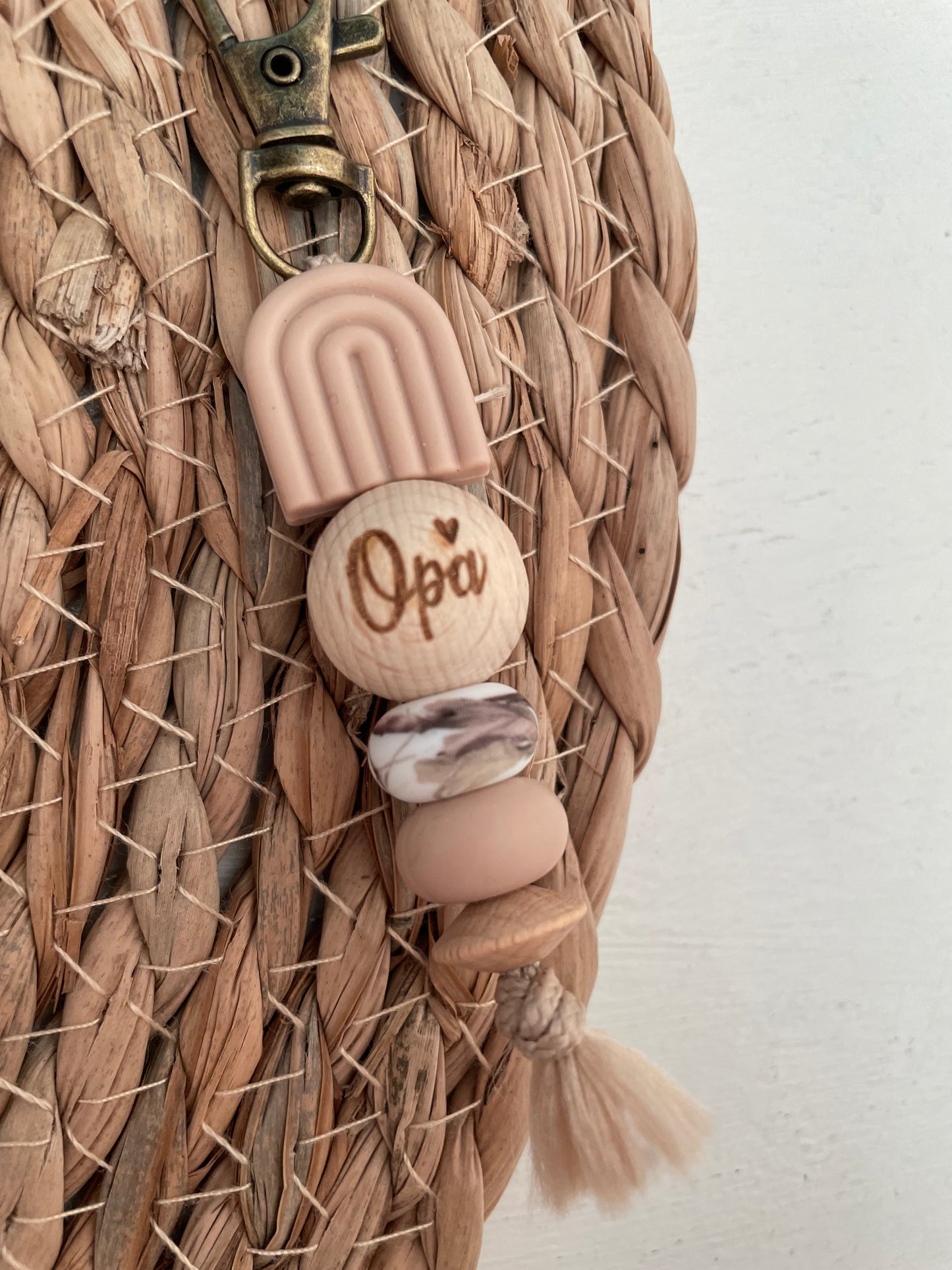 Sleutelhanger - Opa beige