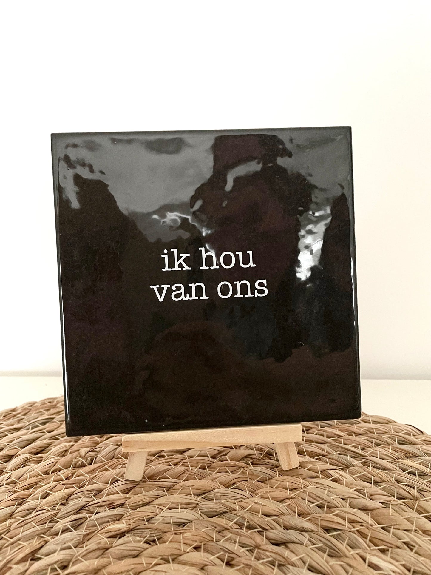 Tegeltje zwart - Ik hou van ons