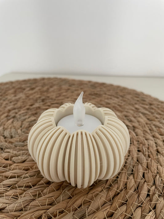 Theelichtje Pompoen - Ivory