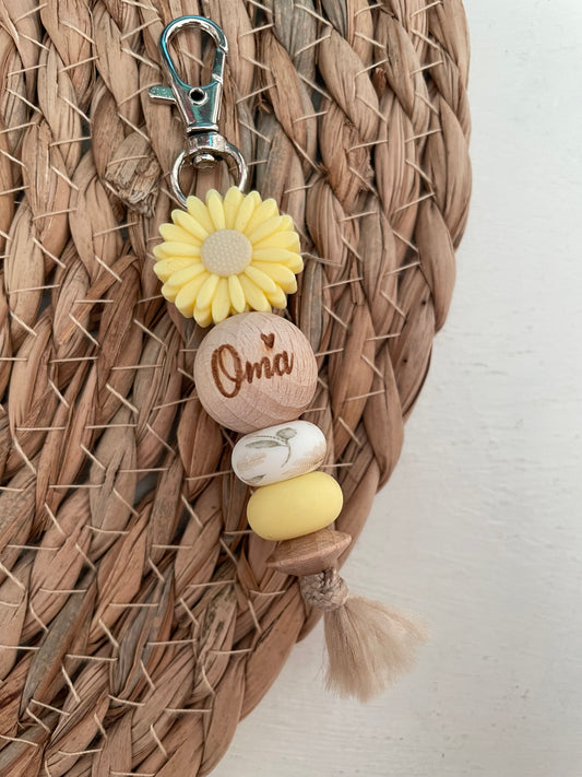 Sleutelhanger - Oma geel