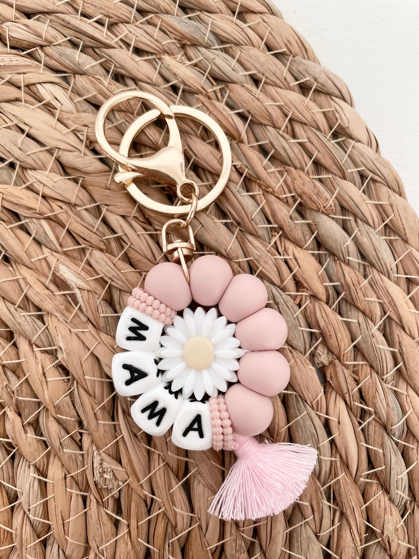 Sleutelhanger Bloem paars - Mama