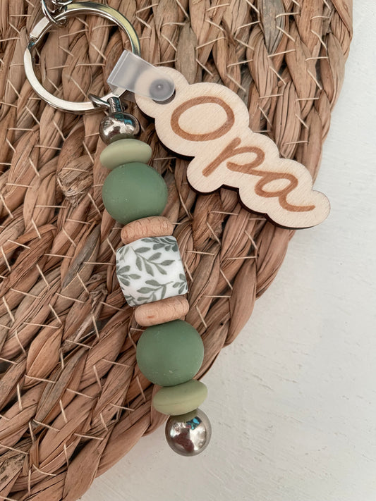 Sleutelhanger tag - Opa groen