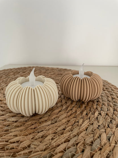 Theelichtje Pompoen - Ivory