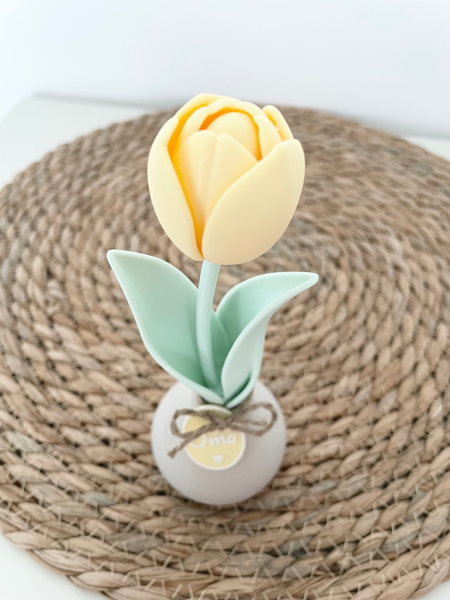 Tulp met gepersonaliseerd label