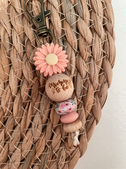 Sleutelhanger - Mommy to be roze