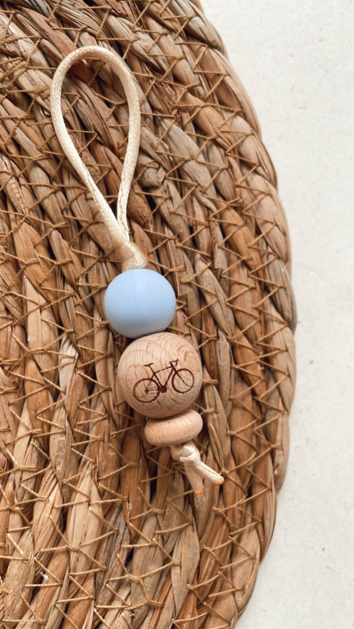 Jaszipper hout - Fiets lichtblauw