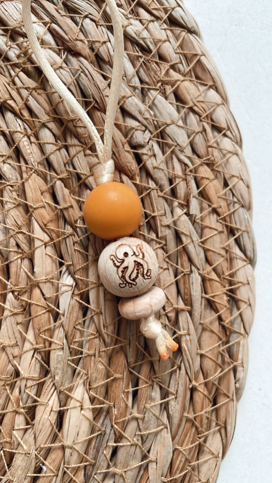 Jaszipper hout - Octopus oranje