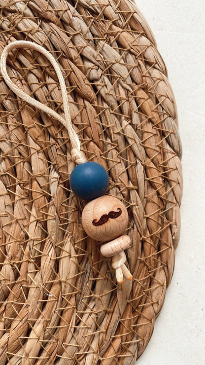 Jaszipper hout - Snor blauw