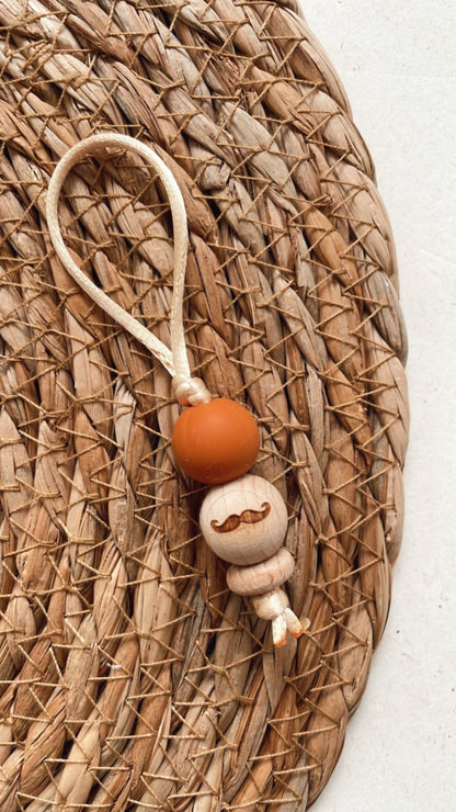 Jaszipper hout - Snor oranje