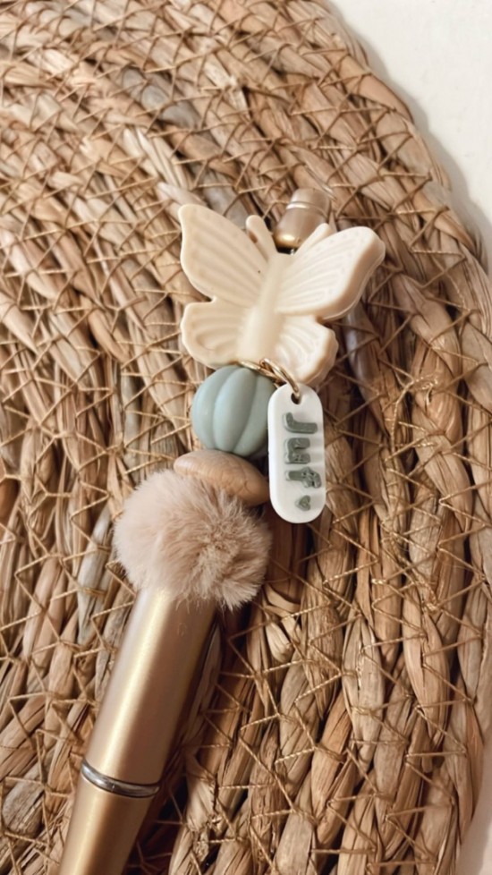 Balpen juf beige detail