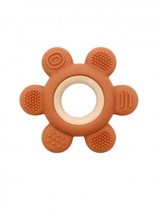 Bijtring siliconen hout herfst