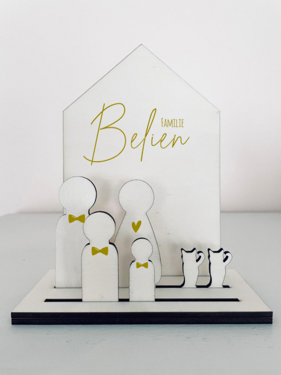 Familie huisje voorbeeld goud