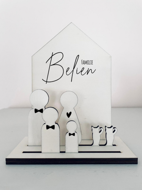 Familie huisje voorbeeld zwart 1