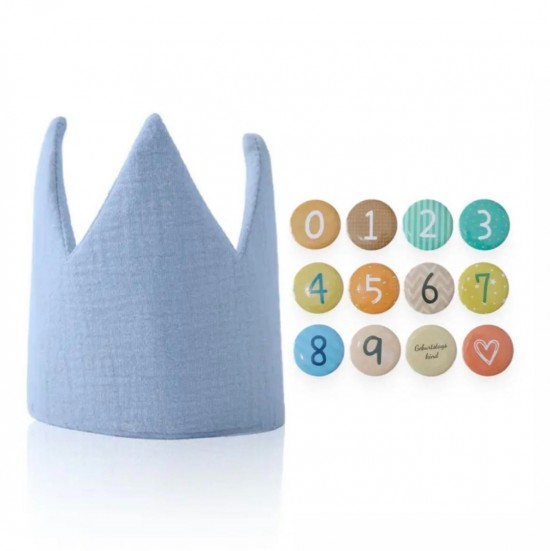 Kroon blanco blauw cijfers