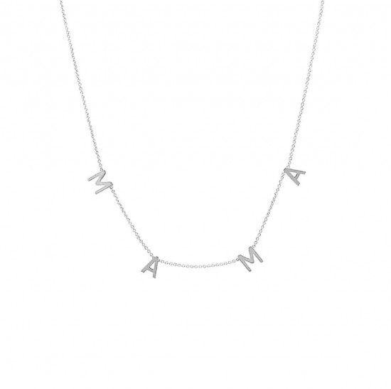 Mama letters ketting ss zilver