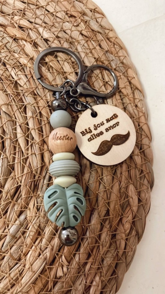 Sleutelhanger meester tag 0